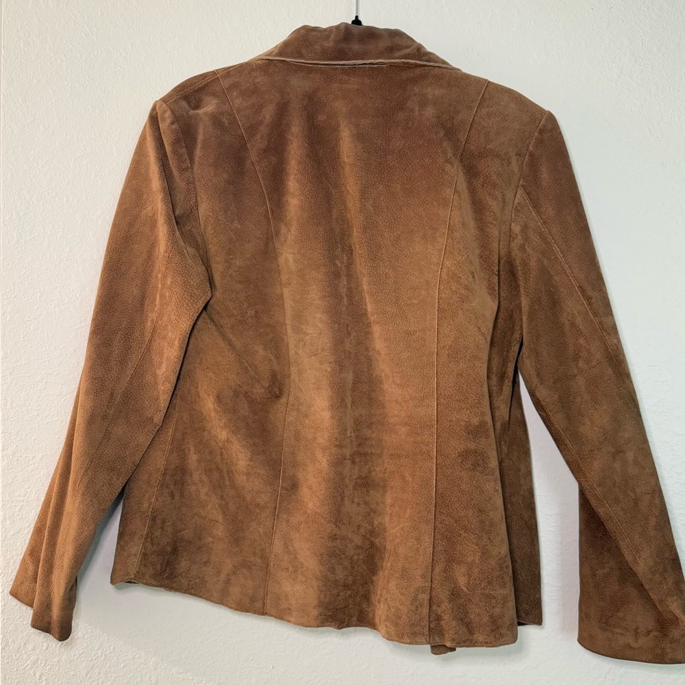 Vintage Live a Little Genuine Leather Shirt Jacket - Picture 3 of 15
